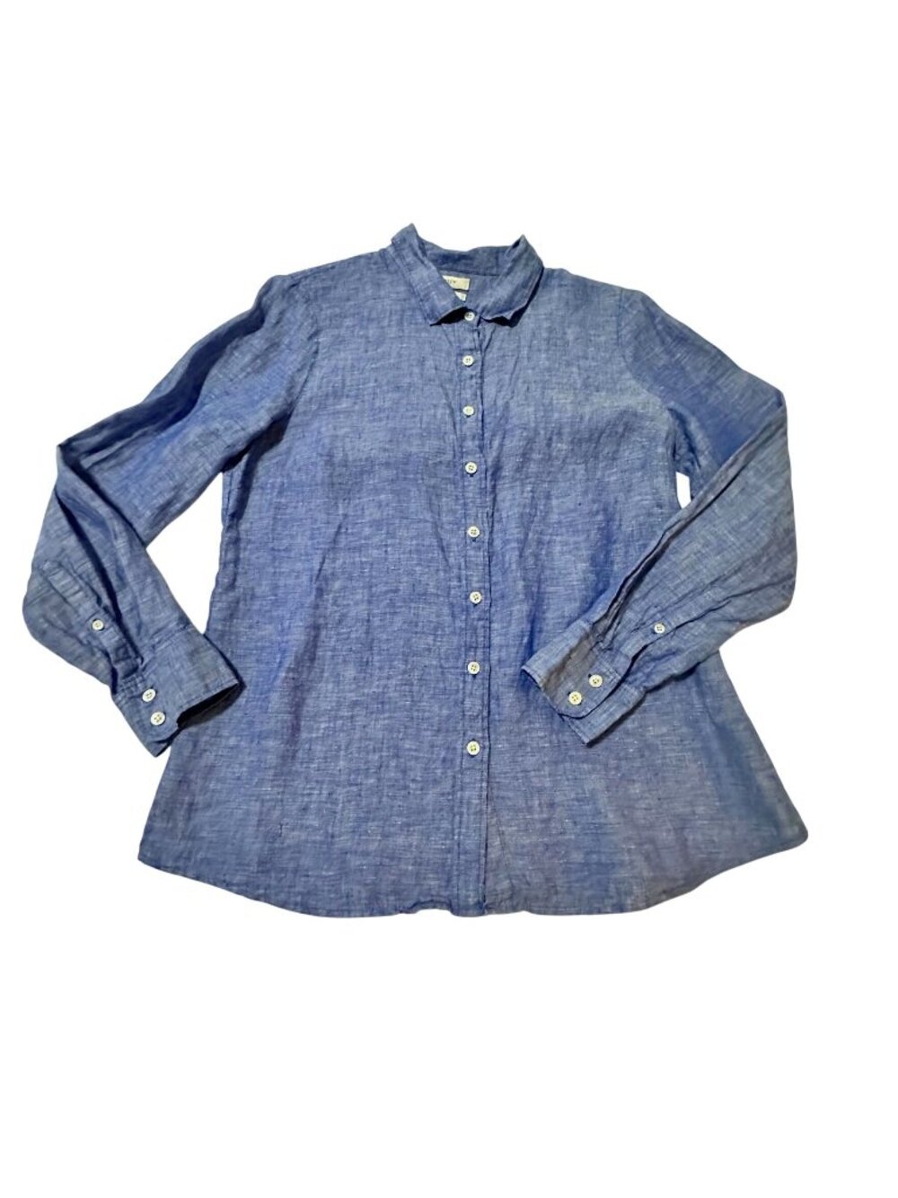 J.Crew Slim Perfect Shirt in Irish Linen - Blue Melange - US Size 12